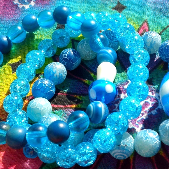 Blue Trio Bracelets Set - Picture 2 of 11